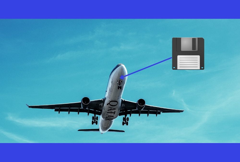 Floppy Disk di aggiornamento sugli aerei che volano tuttora