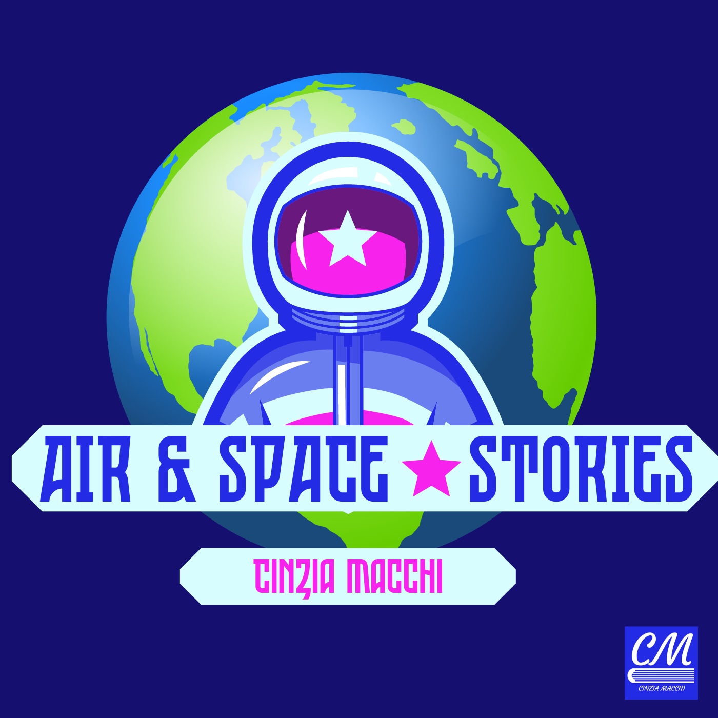 Air & Space Stories logo - Podcast by Cinzia Macchi